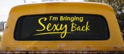 Im Bringing Sexy Back Car or Truck Window Vinyl Decal Sticker (Yellow)