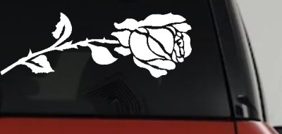 Rose Flower Car or Truck Window Vinyl Decal Sticker