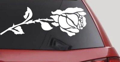 Rose Flower Car or Truck Window Vinyl Decal Sticker