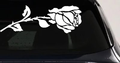 Rose Flower Car or Truck Window Vinyl Decal Sticker