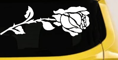 Rose Flower Car or Truck Window Vinyl Decal Sticker