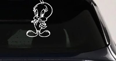 Tweety Bird  Cartoon Car or Truck Window Vinyl Decal Sticker