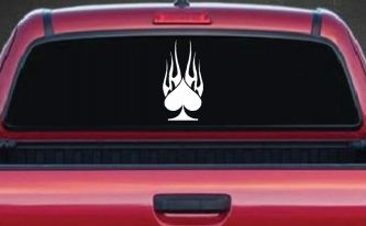 Flaming Spade Biker Car or Truck Window Decal Sticker