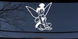 Tinkerbell Tinker Bell Sitting Fairy Tale Cartoons Car or Truck Window Decal Sticker