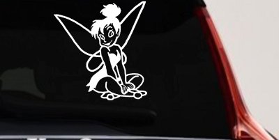 Tinkerbell Sitting Fairy Tale Decal for Cars Trucks Windows
