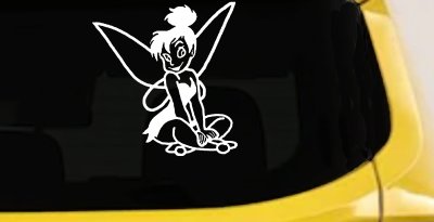 Tinkerbell Sitting Fairy Tale Decal for Cars Trucks Windows