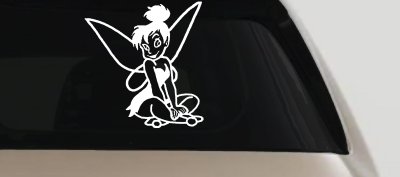 Tinkerbell Sitting Fairy Tale Decal for Cars Trucks Windows