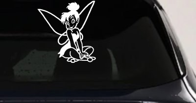 Tinkerbell Sitting Fairy Tale Decal for Cars Trucks Windows