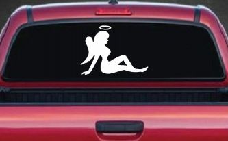 Mud Flap Women Angel with Halo Car or Truck Window Decal Sticker