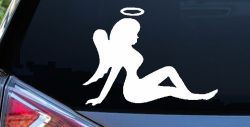 Mud Flap Women Angel with Halo Car or Truck Window Decal Sticker