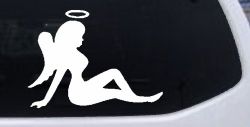 Mud Flap Women Angel with Halo Car or Truck Window Decal Sticker