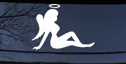 Mud Flap Women Angel with Halo Car or Truck Window Decal Sticker