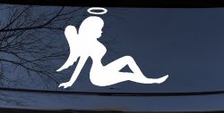 Mud Flap Women Angel with Halo Car or Truck Window Decal Sticker
