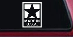 Made In the USA Patriotic Car or Truck Window Decal Sticker