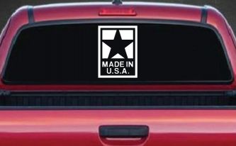 Made In the USA Patriotic Car or Truck Window Decal Sticker