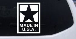 Made In the USA Patriotic Car or Truck Window Decal Sticker