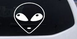 Alien Head Sci Fi Car or Truck Window Decal Sticker