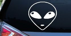 Alien Head Sci Fi Car or Truck Window Decal Sticker