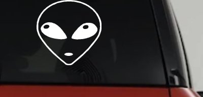 Alien Head Sci Fi Car or Truck Window Vinyl Decal Sticker