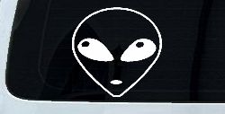 Alien Head Sci Fi Car or Truck Window Decal Sticker