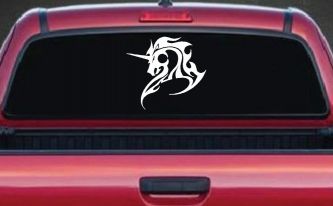 Tribal Unicorn Car or Truck Window Decal Sticker