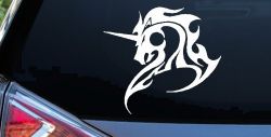 Tribal Unicorn Car or Truck Window Decal Sticker