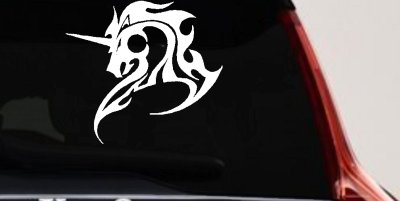 Tribal Unicorn Car or Truck Window Vinyl Decal Sticker