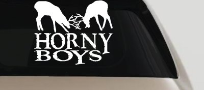 Horny Boys Buck Deer Hunting Truck Car Window Vinyl Decal Sticker