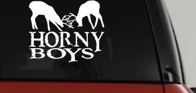 Horny Boys Buck Deer Hunting Truck Car Window Vinyl Decal Sticker