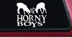 Horny Boys Buck Deer Hunting Car or Truck Window Decal Sticker