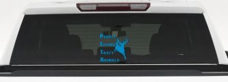 PETA People Eating Tasty Animals Deer Hunting Car or Truck Window Decal Sticker (Blue)