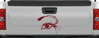 Eye Car or Truck Window Decal Sticker (Burgundy)