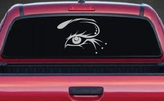 Eye Car or Truck Window Decal Sticker (Light Gray)