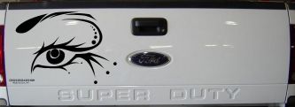 Eye Car or Truck Window Decal Sticker (Matte Black)