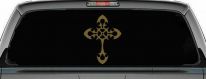 Celtic Cross Christian Car or Truck Window Decal Sticker (Gold)
