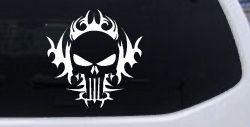 Tribal Punisher Skull Car or Truck Window Decal Sticker