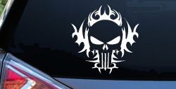 Tribal Punisher Skull Car or Truck Window Decal Sticker