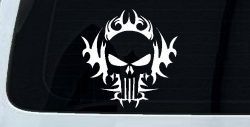 Tribal Punisher Skull Car or Truck Window Decal Sticker