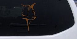 Tulip Rose Flower Car or Truck Window Vinyl Decal Sticker (Copper)