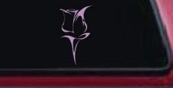 Tulip Rose Flower Car or Truck Window Decal Sticker (Lilac)