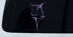 Tulip Rose Flower Car or Truck Window Decal Sticker (Purple)