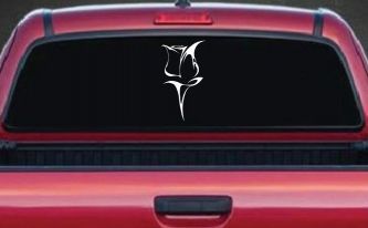 Tulip Rose Flower Car or Truck Window Decal Sticker