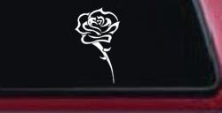 Single Open Rose Flower Car or Truck Window Decal Sticker