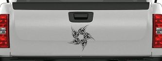 Tribal Circle Tribal Car or Truck Window Vinyl Decal Sticker (Matte Black)