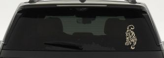 Tribal Cat Tiger Car or Truck Window Decal Sticker (Desert Sand)