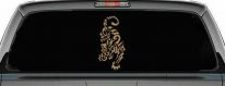 Tribal Cat Tiger Car or Truck Window Decal Sticker (Light Brown)