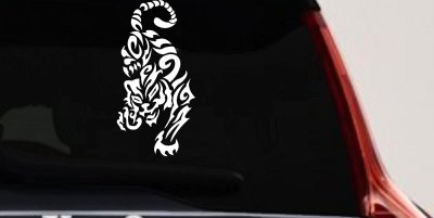 Tribal Cat Tiger Car or Truck Window Vinyl Decal Sticker