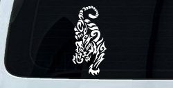 Tribal Cat Tiger Car or Truck Window Decal Sticker