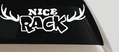 Nice Rack Deer Horns Funny Hunting Car or Truck Window Vinyl Decal Sticker