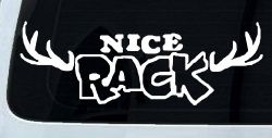 Nice Rack Deer Horns Funny Hunting Car or Truck Window Decal Sticker